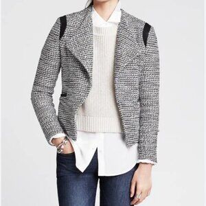 Banana Republic Tweed Open Front Blazer